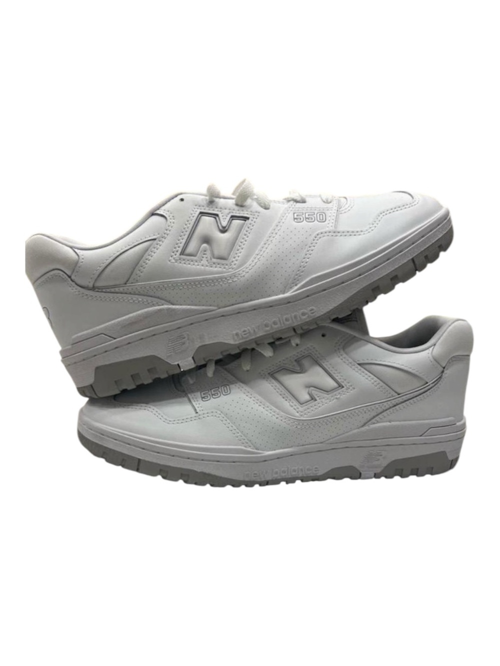 New Balance 550 BB550PB1 White/Gray Leather Low Top Lace-Up Men's Sneakers New - Picture 4 of 9